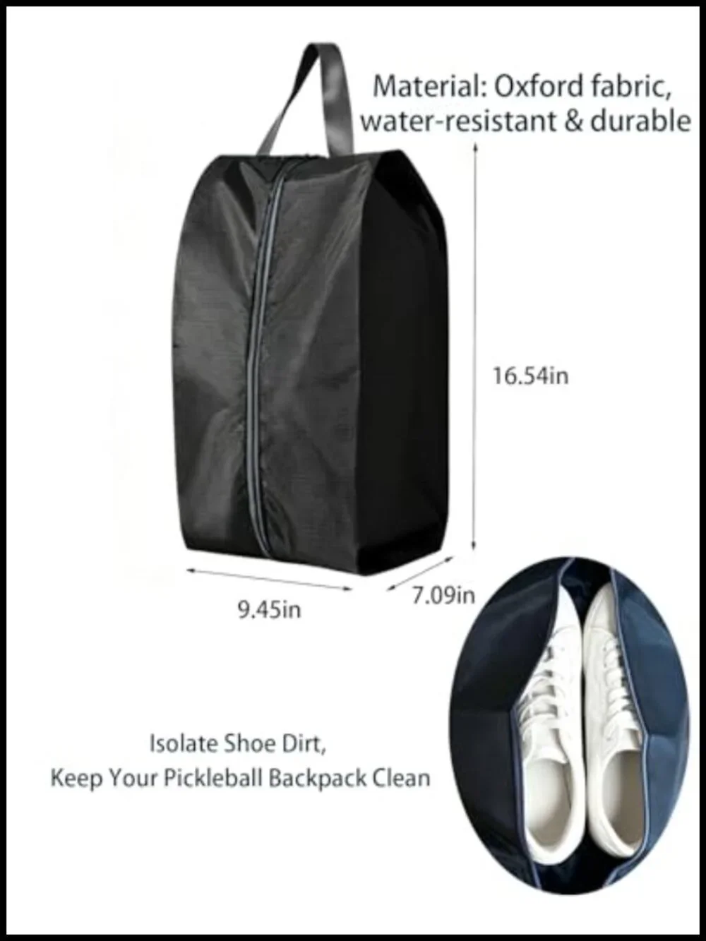 Pickleball Backpack with Shoe Compartment 30L Large Capacity Sports Bag for